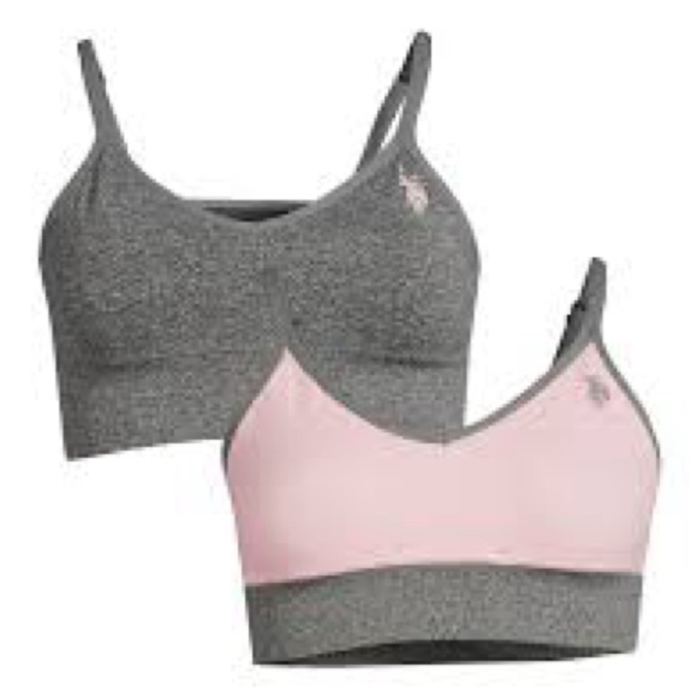 U.S. Polo Assn. bra set pink & gray size‎ XXL